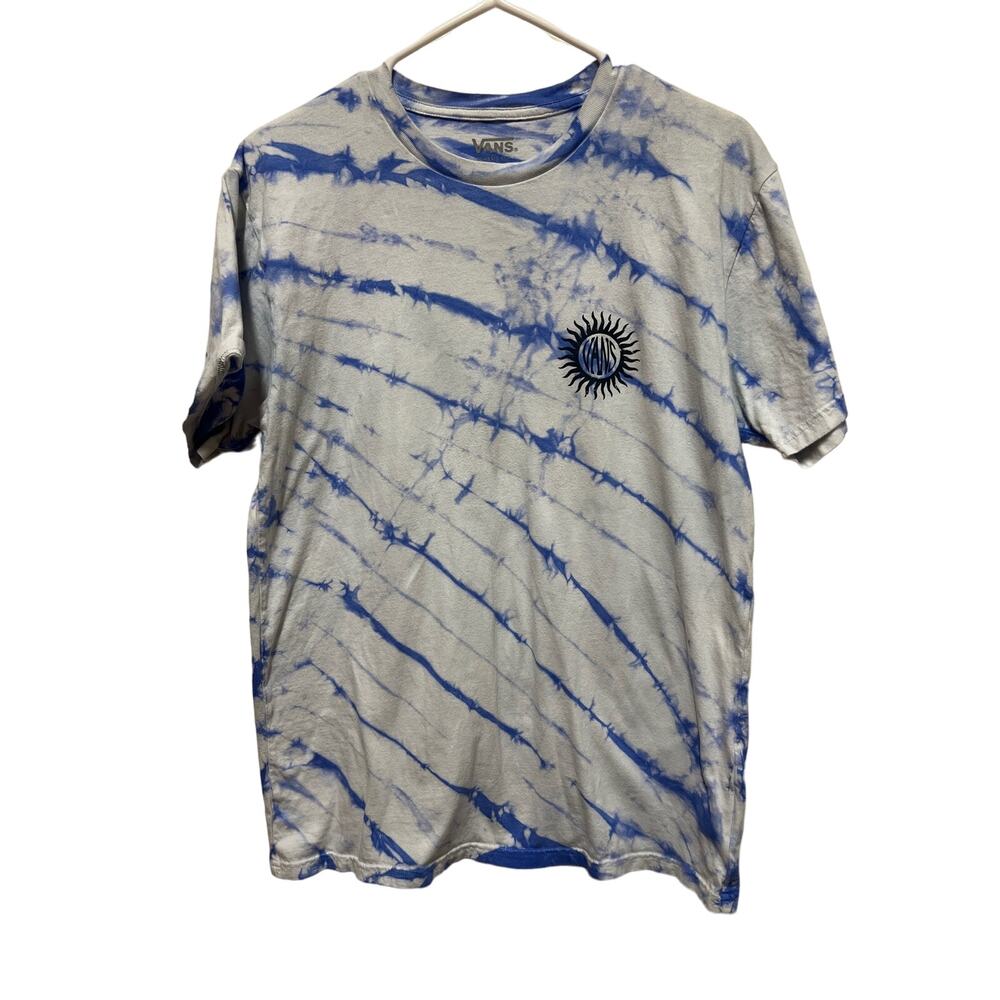 Vans TShirt Classic Fit Size Medium  Tie Dye Blue with sun